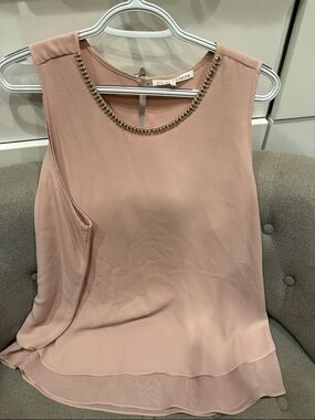 Violet & Claire Dusty Rose Sleeveless Beaded-Neck Camisole